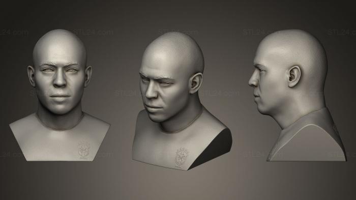 Бюсты и барельефы известных личностей (Роналду Назарио, BUSTC_0537) 3D модель для ЧПУ станка